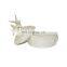 custom white personalized pearl glazed bird flower ceramic jewelry box