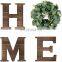 Rustic  Wooden Home Sign with Artificial Eucalyptus  Wall Art  Letters  Wreath  for Living Room wedding  Wall Hanging Decor