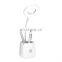 Foldable desk light in promotion rechargeable innovative bright Square base Pen container led table lamp