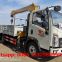 Customized SINO TRUK HOWO 4*2 4T 116hp diesel cargo truck with crane for sale,