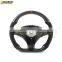 Custom Flat Bottom Steering Wheels White Nappa leather Carbon Fiber Round Steering Wheel For Tesla Model S X Plaid 2021 2022