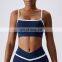 Contrasting Color Thin Straps Sports Bras Wholesale Women Sports Open Back Sexy Fitness Tops