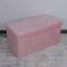 Foldable storage velvet ottoman-Pink