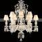 Wholesale Factory-Priced Black Crystal Chandelier Light Stainless Steel Lamp Body for Wedding Room Decoration