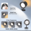 3 Helligkeitsstufen, 3 Farben, kabellose Wandlampe, mit aufladbarer Batterie betrieben, wandmontierbar, drehbar, magnetisch, mit Fernbedienung, LED-Wandleuchte