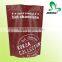 Plastic stand up bag for cereal food packaging