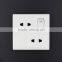 China  factory price white 13A usb receptacle for Singapore market