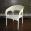 Rattan Armchair Stackable Chairs White