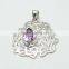 SunShine !! Purple Amethyst 925 Sterling Silver Pendant, 925 Indian Handmade Silver Jewellery, Sterling Silver Jewellery