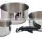 Fun camp stainless steel camp set cookware sets with moving handle