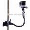 Smatree Adjustable Clamp Mount Jaws Clip Arm Neck Tripod with Gooseneck Extension and Mount Holder Adapter Screw for GoPros