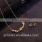 Women's 18k Gold Plated Austrian Crystal Enamel Flower Pendant Necklace Stud Earrings Jewelry Sets