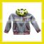 2016 Fashion Products Bros Baby Rinne with One Piece Hat Printed Girl Long Sleeve Yellow Black Dotted Collar Grey Jacket