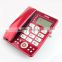 Large LCD red color business telephone set for office and home use