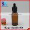30ml amber glass bottle with glass dropper for e liquid