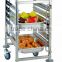 Update International stainless steel mobile Catering Rack trolley pan cart