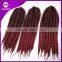 ( Color #1b/118 burgundy ) STOCK 18inch 100grams Synthetic Afro Two Tone Colored 2X Havana Mambo Twist Crochet Braiding Hair