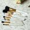 Beauty pure white handle 8pcs makeup tools,shenzhen wholesale cosmetic brush sets