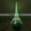 Tower Shape Changing Color 3D Led Table Light