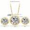 Custom Jewelry Round White Zircon Jewelry Set