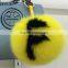 fox fur pom pom keychains handmade 15cm fox fur ball keychains bag charm pluffy bug capital letter with logo