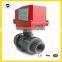 2 way 2" PVC electric Union ball valve AC220V with signal feedback