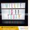 Beautiful Vintage Home Decoration Cinematic Light Box A4 Size ABS Battery Powered Free Combination Letter light Box