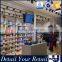 hot sale retail store wooden floor shoe display stand
