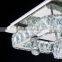 Luxury Crystal Chandelier 220V Stainless Steel Square Modern Ceiling lamps