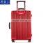 Durable Capacious Leather Draw Bar Box Luggage With Metal Frame