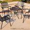 NEW! 3 PIECE TULIP CAST ALUMINUM BISTRO SET - ANTIQUE COPPER - 4 CHAIRS + TABLE