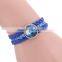 2016 Marilyn Monroe picture charm bronze color infinity cute charm leather glass cabochon bracelet