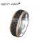 Wholesale Fashion New Design 8mm Tungsten Carbon Fiber Ring With cz