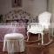 royal European French furniture antique white bedroom sets Bed Bedside table Wardrobe Dressing table Bench Commode Chair