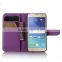 Factory Price Lichee Leather Pouch Wallet Case Folio Stand Cover for Samsung GALAXY J3