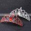Bridal jewelry red big crystal luxury exaggerated super beauty queen tiara crown special wholesale