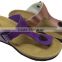 Colorful flip flops cork sandals soft footbed cork sandals