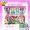 Doll house plastic villa with furniture set plastic villa set toy