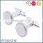 2016 wholesale laser letter mental silver cufflinks