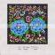 Satin penoy flower fabric Ethnic Embroidery fabric for bags