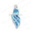 2016 simple design crystal stone pendant blue crystal stone opal pendant