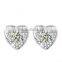 SCI153 heart design wedding earrings with sterling sliver finding