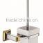 chrome and gold coating glass toilet brush holder WCG5228