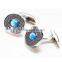 New best sell design oval metal cufflinks stripe cuff link