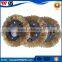crimped wire circular steel wheel brush for cleaning pipe