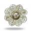 Glass Small Sun FLower Pink Knob