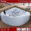 diamond shaped corner massage acrylic bathtub shell