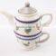 chicken design cheap ceramic double-deck design teapot