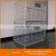 Aceally foldable European type wire mesh box for warehouse storage