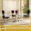 new design tempered glass heart shape dining table